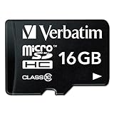 Verbatim Premium Micro SDHC Speicherkarte mit Adapter, 16 GB,...